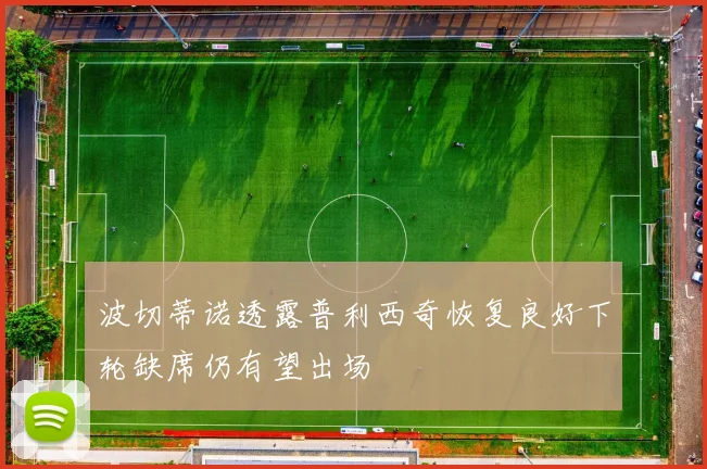 波切蒂诺透露普利西奇恢复良好下轮缺席仍有望出场